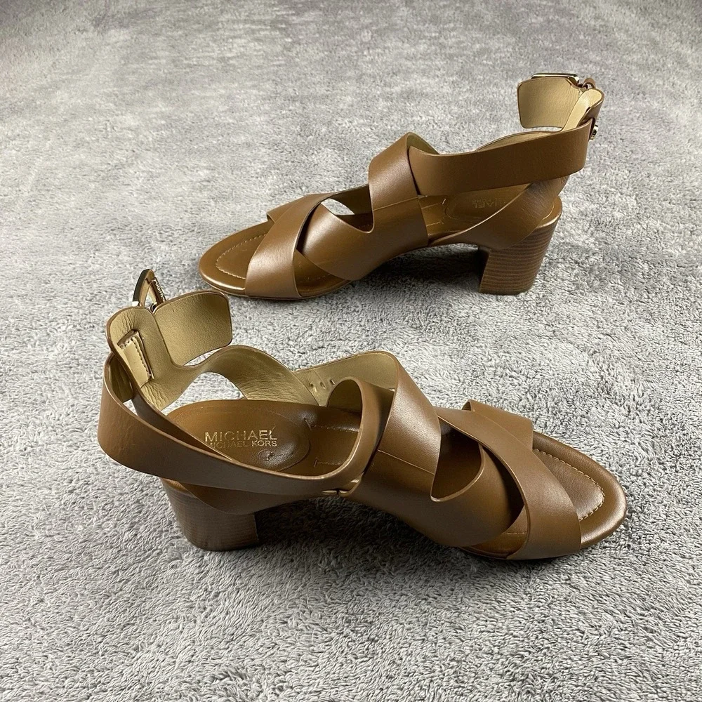 Michael Michael Kors Maribella Sandal Luggage‎ Womens 7.5 Brown